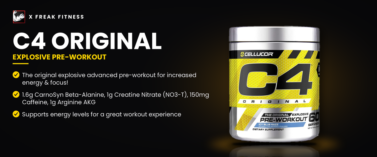 Premium protein, creatine and pre-workout supplements at X Freak Fitness