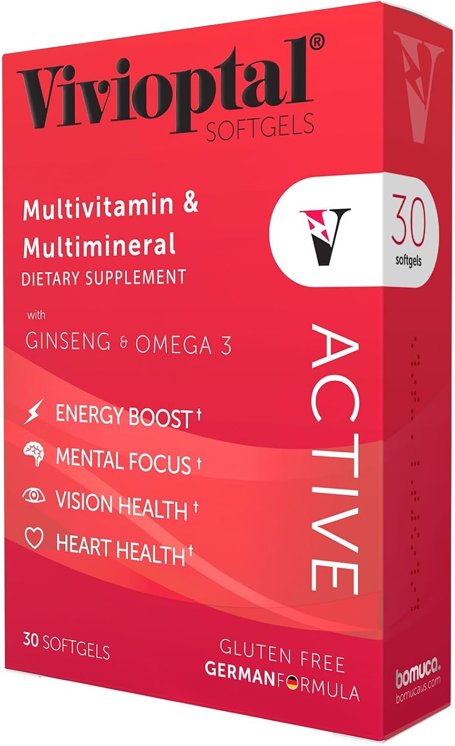 Vivioptal Active, Ginseng & Omega 3, Multivitamin