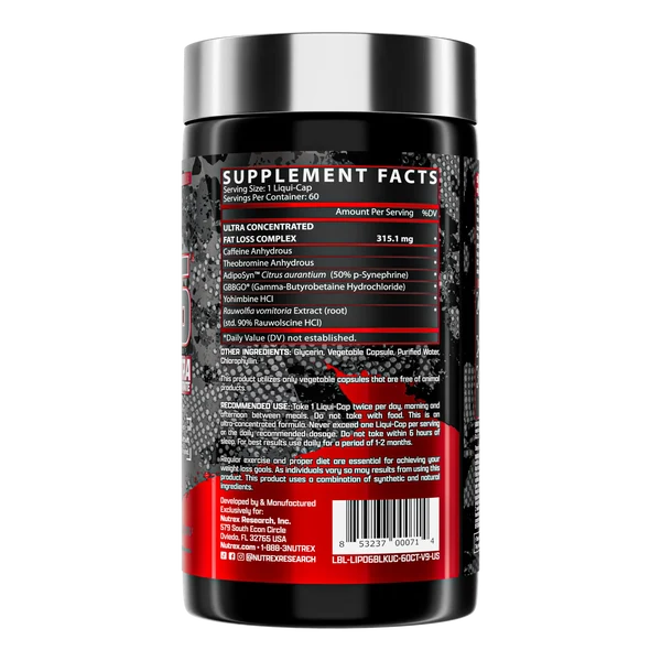 Nutrex Research - Lipo-6 Black Ultra Concentrate Fat Burner - Image 2