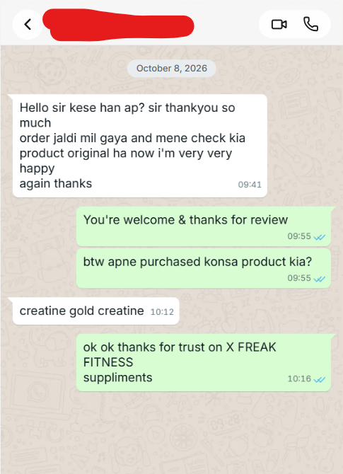 Customer feedback